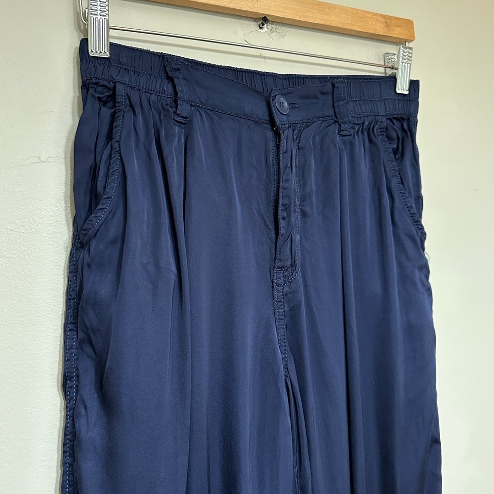 Aerie Wide Leg Satin High Waist Silky Pant Womens M Casual Streetwear Urban Y2K - Picture 5 of 13